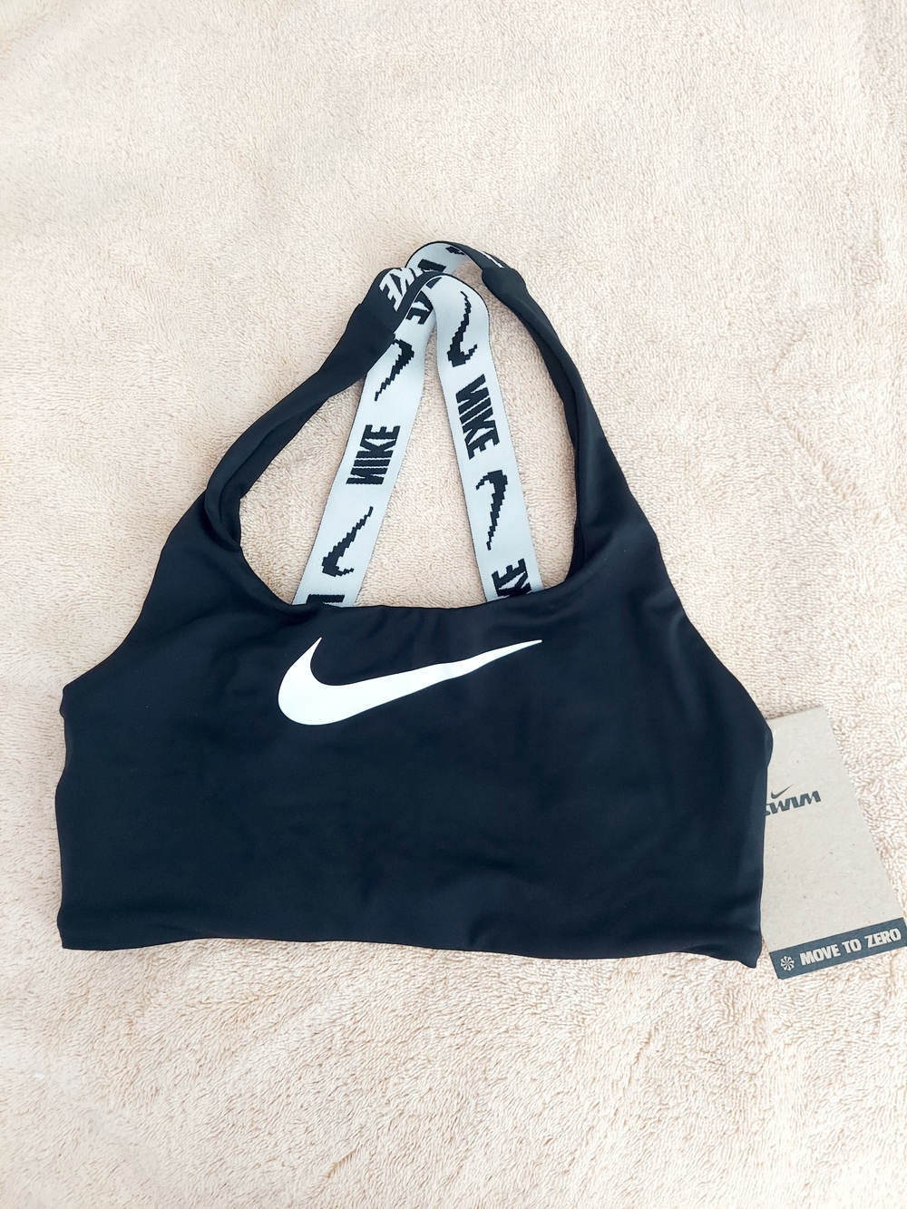 Nike Swim Black & White Bikini Tankini Top Women's Size XS NWT Preppy Beach